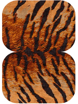 Tawny Hide Eight Hand Knotted Bamboo Silk custom handmade rug