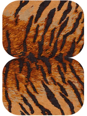 Tawny Hide Eight Hand Knotted Tibetan Wool custom handmade rug