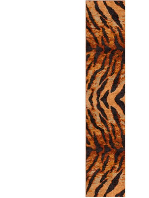Tawny Hide Runner Hand Knotted Bamboo Silk custom handmade rug