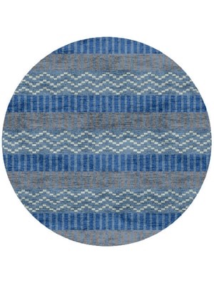 Tempo Round Hand Knotted Bamboo Silk custom handmade rug