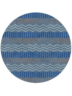 Tempo Round Hand Knotted Tibetan Wool custom handmade rug