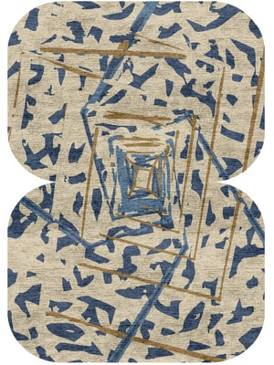 Tesseract Eight Hand Knotted Bamboo Silk custom handmade rug