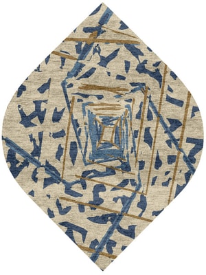 Tesseract Ogee Hand Knotted Bamboo Silk custom handmade rug