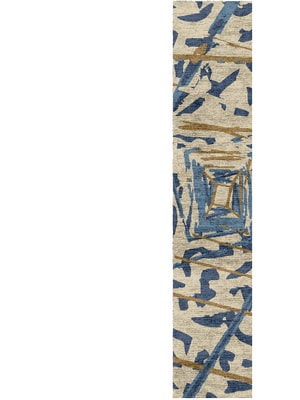 Tesseract Runner Hand Knotted Bamboo Silk custom handmade rug