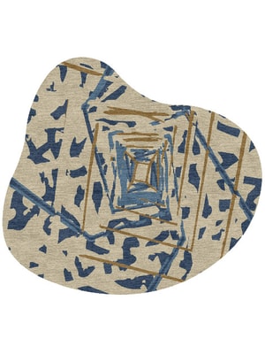 Tesseract Splash Hand Knotted Tibetan Wool custom handmade rug