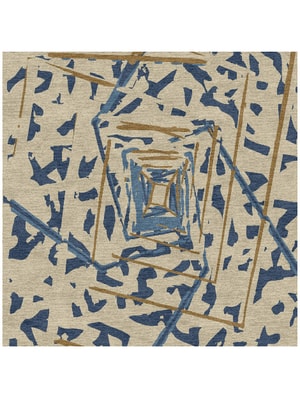 Tesseract Square Hand Knotted Tibetan Wool custom handmade rug