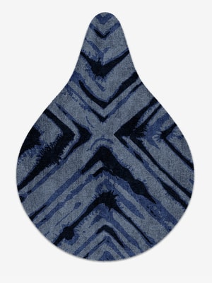 TieDye Drop Hand Knotted Bamboo Silk custom handmade rug