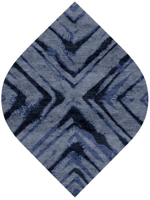 TieDye Ogee Hand Knotted Bamboo Silk custom handmade rug