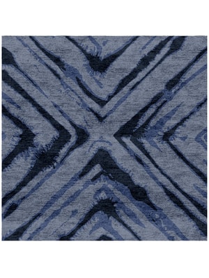 TieDye Square Hand Knotted Bamboo Silk custom handmade rug