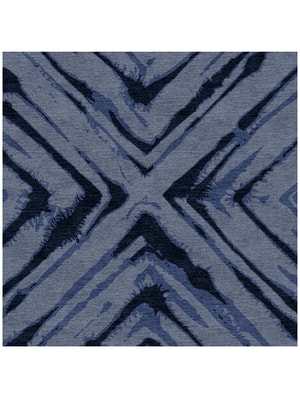 TieDye Square Hand Knotted Tibetan Wool custom handmade rug