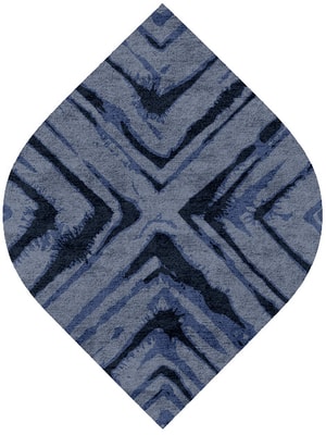 TieDye Ogee Hand Tufted Bamboo Silk custom handmade rug