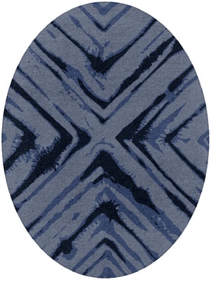 TieDye Oval Hand Tufted Pure Wool custom handmade rug