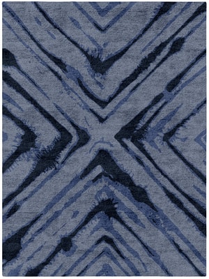 TieDye Rectangle Hand Tufted Bamboo Silk custom handmade rug
