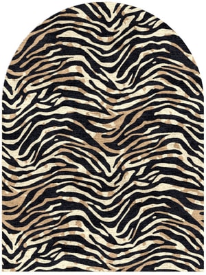 Tiger Stripes Arch Hand Knotted Bamboo Silk custom handmade rug