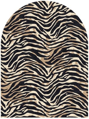 Tiger Stripes Arch Hand Knotted Tibetan Wool custom handmade rug