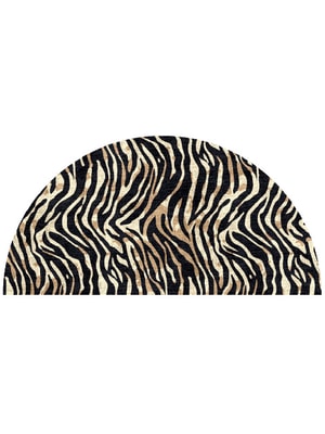 Tiger Stripes Halfmoon Hand Knotted Bamboo Silk custom handmade rug