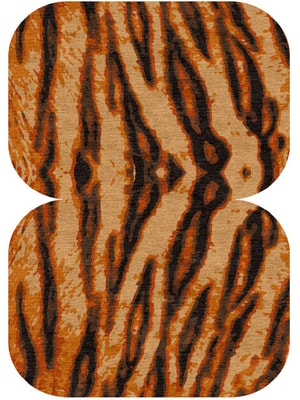 Tigger Eight Hand Knotted Tibetan Wool custom handmade rug