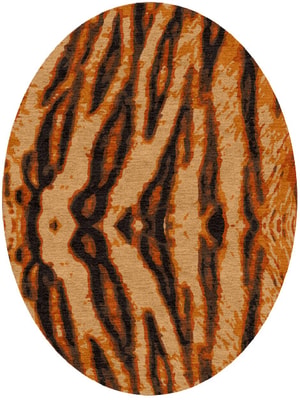 Tigger Oval Hand Knotted Tibetan Wool custom handmade rug