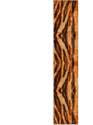Tigger Runner Hand Knotted Bamboo Silk custom handmade rug