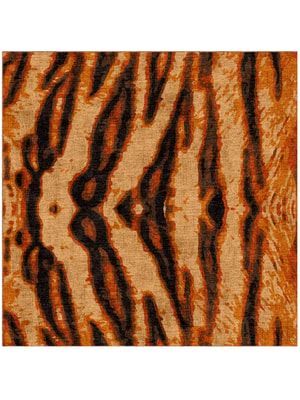 Tigger Square Hand Knotted Bamboo Silk custom handmade rug