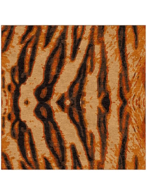 Tigger Square Hand Knotted Tibetan Wool custom handmade rug
