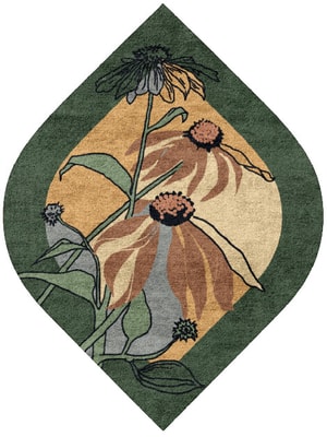 Tithonia Ogee Hand Tufted Bamboo Silk custom handmade rug