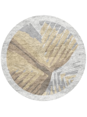 Tori Round Hand Knotted Bamboo Silk custom handmade rug