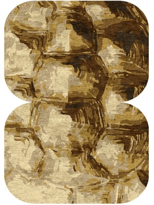 Tortoise Shell Eight Hand Knotted Bamboo Silk custom handmade rug
