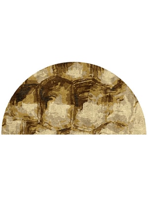 Tortoise Shell Halfmoon Hand Knotted Bamboo Silk custom handmade rug