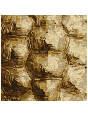 Tortoise Shell Square Hand Knotted Bamboo Silk custom handmade rug