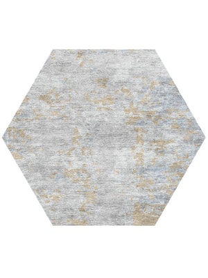 Treen Hexagon Hand Knotted Bamboo Silk custom handmade rug