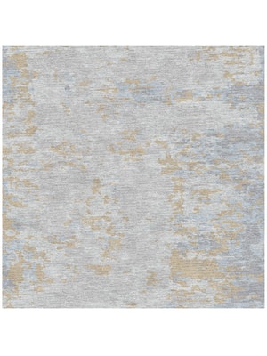 Treen Square Hand Knotted Tibetan Wool custom handmade rug