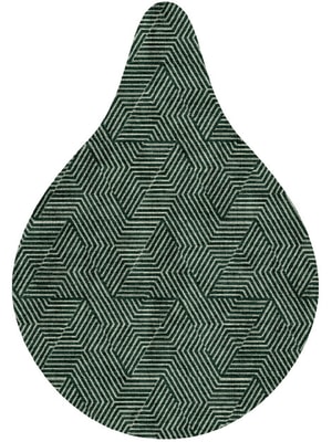 Trigon Drop Hand Knotted Bamboo Silk custom handmade rug