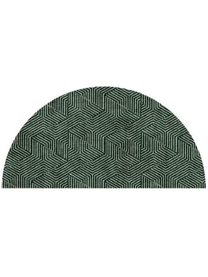 Trigon Halfmoon Hand Knotted Bamboo Silk custom handmade rug
