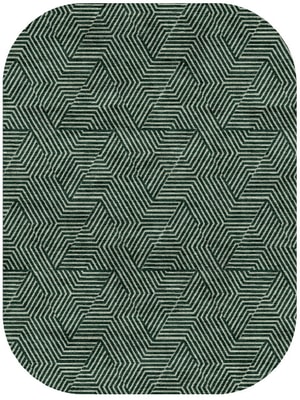 Trigon Oblong Hand Knotted Bamboo Silk custom handmade rug