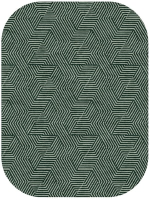 Trigon Oblong Hand Knotted Tibetan Wool custom handmade rug