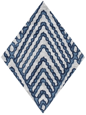 Trim Diamond Hand Knotted Bamboo Silk custom handmade rug