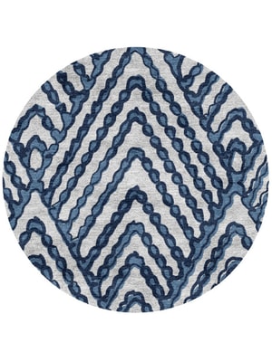 Trim Round Hand Knotted Bamboo Silk custom handmade rug