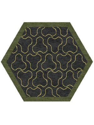 Trinity Hexagon Hand Knotted Tibetan Wool custom handmade rug