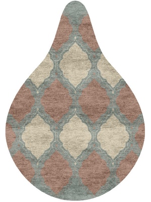 Trope Drop Hand Knotted Bamboo Silk custom handmade rug