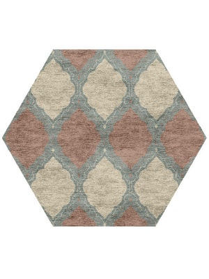 Trope Hexagon Hand Knotted Bamboo Silk custom handmade rug