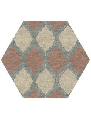 Trope Hexagon Hand Knotted Tibetan Wool custom handmade rug