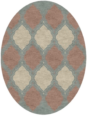 Trope Oval Hand Knotted Tibetan Wool custom handmade rug