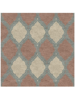Trope Square Hand Knotted Tibetan Wool custom handmade rug