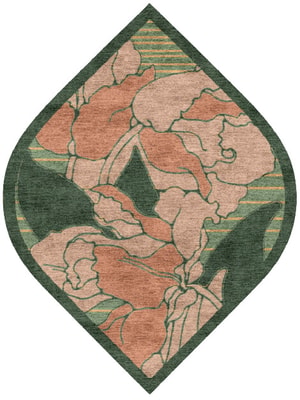 Tulip Ogee Hand Knotted Bamboo Silk custom handmade rug