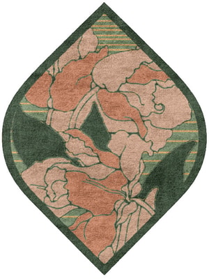 Tulip Ogee Hand Tufted Bamboo Silk custom handmade rug