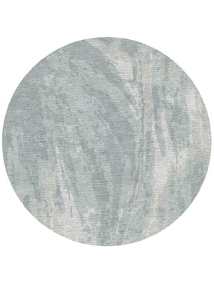 Turbulent Round Hand Knotted Tibetan Wool custom handmade rug