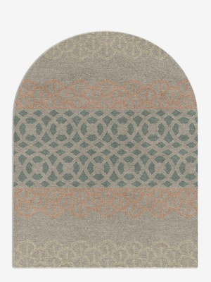 Vandyke Arch Hand Knotted Tibetan Wool custom handmade rug