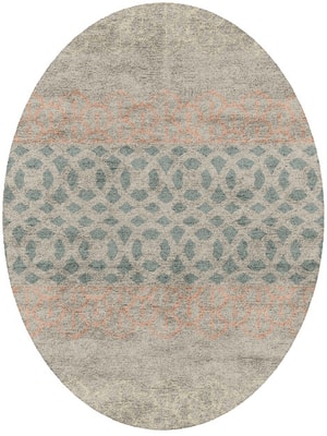 Vandyke Oval Hand Tufted Bamboo Silk custom handmade rug