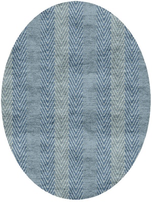 Velocity Oval Hand Knotted Bamboo Silk custom handmade rug